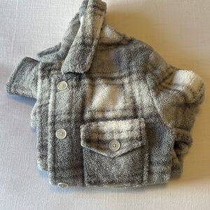 Abercrombie & Fitch Sherpa Plaid Shacket